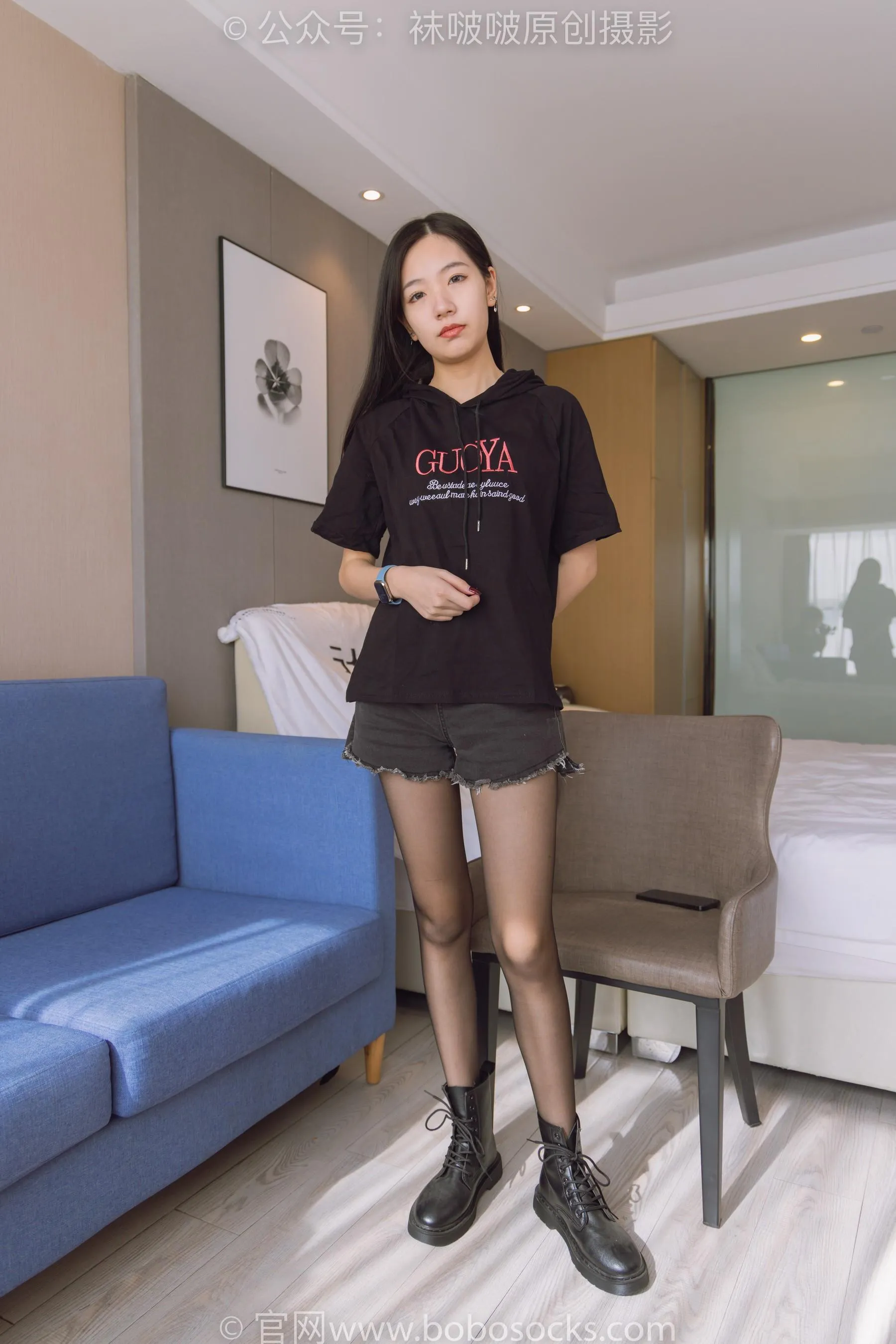 [BoBoSocks袜啵啵]NO.203 三双靴子、黑丝、网袜 [90P]插图5
